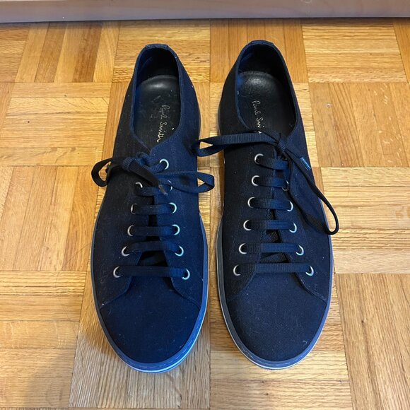 PAUL SMITH BLACK CANVAS SOTTO SNEAKERS, SIZE: 11 US / 44 EU / 10 - Picture 3 of 9